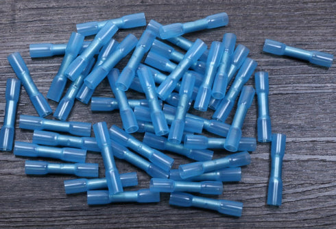 Mini Skater 50 Pcs Heat Shrink Wire Connector Kits, Insulated Waterproof Electrical Accessories, Blue