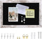 Black Felt Bulletin Board Decorative for Walls with Wood Frame Pin Board for Office Home Kitchen School