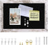 Black Felt Bulletin Board Decorative for Walls with Wood Frame Pin Board for Office Home Kitchen School