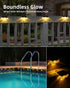 16 Pack Herzila Solar Fence Lights, Waterproof Outdoor Solar Step Lights Fence Lights Solar Powered for Outside, Step