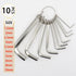 10pcs Silver Allen Wrenches Set, 1.5-10 mm Hex Key Key Chain Set, Portable L Shape Bike Allen Wrench Repair Tool by Cheerock