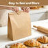 100 120 Tripho Pcs Bread Bags for Homemade Bread with Clear Window & Stickers, Sourdough Bread Bags for Storage