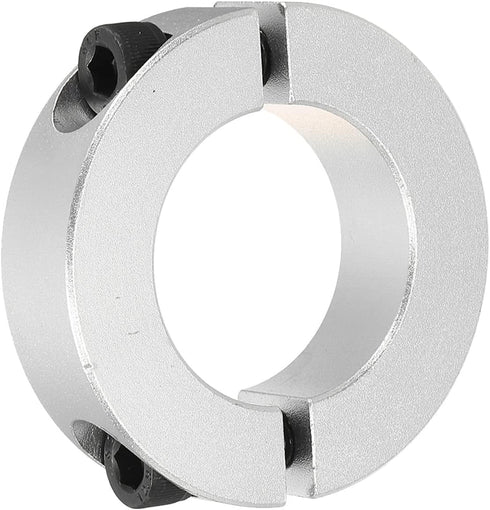 MECCANIXITY 1.97 Inch Bore Double Split Aluminum Shaft Collar with Set Screw, Silver Tone