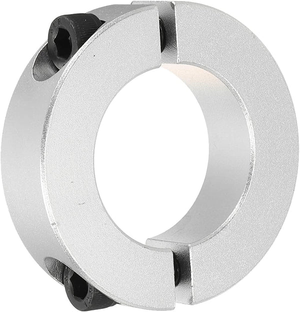 MECCANIXITY 1.97 Inch Bore Double Split Aluminum Shaft Collar with Set Screw, Silver Tone