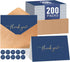 Frelimiu 200 Pack Thank You Cards With Envelopes Gold Foil Bulk Set &