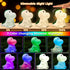 YunLone Dimmable 7 Kids Night Light Dinosaur Bedside Nursery Touch Lamp with Color Changing, Soft Squishy Silicone Cute