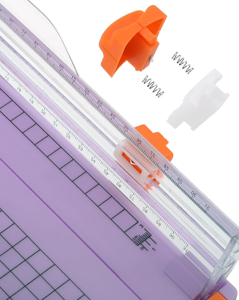 Firbon Purple A4 Paper Cutter, 12 Inch Titanium Straight Paper Trimmer for Scrapbooking Craft