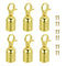 PATIKIL 6 Pack 1.1"x3.2" Stanchion Rope End Stopper, Golden Cord End Caps for Crowd Control