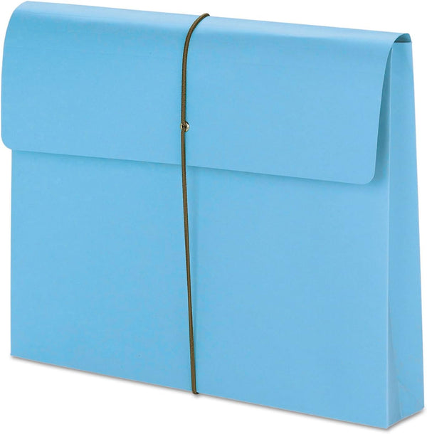 Smead Colored Expanding File Wallet, Blue, Letter Size, 2" Expansion, 10 per Box (77203)