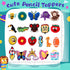 Pencil Charms Bulk for Kids, 120 Pcs Pencil Clips and Decorations for Classroom Rewards