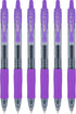 Pilot G2 Retractable Rollerball Gel Pens, Fine Point, 0.7mm, Purple Ink, 6 Count