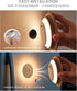Motion Sensor Night Light Wood, Rechargeable Battery-Powered Magnetic Stick-On Night Light Wall Light for Indoor