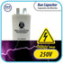 Appli Parts Run Capacitor for Electric Motors, 15 Mfd uF (microfarads) 250VAC Plastic Case with Terminals