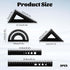 Styquenzer 5Pcs Set, Set, 6/8 Inches Metal Geometry Math Drafting Ruler Kit Aluminum Triangle Rulers Metal Ruler