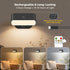 2 Pack 3 Dimmable Rechargeable Wall Lights with Remote & Touch, Battery Operated Wall Sconce, Magnetic Stick-On, Color