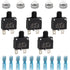 BlueStars 5 Packs 15Amp Thermal Circuit Breaker 125/250V AC 32V DC - Overload Protector with Push Button Manual Reset