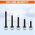 25 PCS Assortment Kit of 1/4-20 Flat Head Socket Head Screws, Stainless Steel 18-8 (304), Black Finish, Fully Threaded