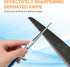 3PCS Garden Tool Sharpener, 2PCS Double-Sided Diamond Knife Sharpener and 1PCS Retractable Rod for Gardening