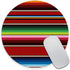 Serape Stripe Mouse Pad, Colorful Mexican Rug Print, Multicolored Round Mouse Pads 7.9 x 7.9 x 0.12 Inch