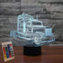ZEZEFUFU 3D 7-Color Night Light LED Light Changing Table Desktop Remote Control LED Night Light Lamp