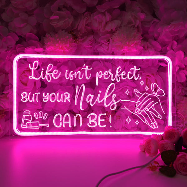 Planzo NAILS Neon Sign Nails Tech Spa Salon Studio Beauty Business Stores