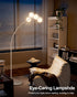 4 Office(Bulbs Lightdot White Arc Floor Lamp for Living Room, Globe Floor Lamp with Shatterproof Shade& Mable Base, Mid