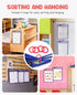 Gamenote Dry Erase Pockets 30 Pack with Rings, Oversized Reusable Plastic Sleeves for Classroom Organization