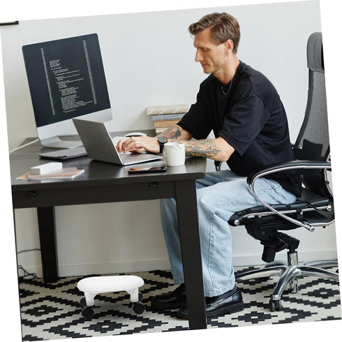 DOITOOL Rolling Low Stool Wheels Portable and Lightweight Under Desk Stool for Easy Assembly for Home and Office Use