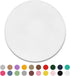 Hsxnam Leather Mouse Pad - Non-Slip Rubber Base, Stitched Edge, Washable Waterproof Round Mousepad, 8.7 inches, White
