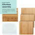 Bamboo Wood Desk Organizer: 3-Tier Non-Slip File Holder, Mail Organizer, Effortless Assembly, Perfect for Desk System