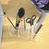NIUBEE Acrylic Pen Holder, 3 Compartments Clear Pencil Organizer Cup for Desk Accessory Storage
