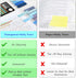 BAYTORY 1720 Sheets Transparent Sticky Tabs, Clear Sticky Notes, Long Page Book Markers, Index Tabs, Tape Flags for