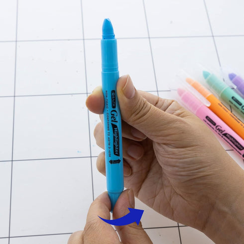 BAZIC Highlighter Gel Pen, Bible Highlighter No Bleed Coloring Pen (12/Pack)