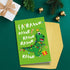 Goroar Funny Dinosaur Christmas Card: Cute Kids' T Rex Rawr Xmas Card