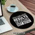 XUNLURY Accessories,7.9x7.9 Inch Black Inspirational Mouse Pad, You Can Have Results or Excuses Not Both Motivational