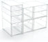 Prsildan Acrylic Drawer Makeup Organizer with 9 Drawers - Set of 3 Clear Stackable Storage Drawers for Vanity