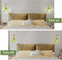 Set (Bulbs Hardwired Wall Sconces of Two, Vintage Wall Lights with Green Tulip Glass Lampshade, Gold Wall Lamps
