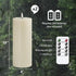 Pack 2 4" x10") Waterproof Flickering Plastic Flameless with Cycle Timer & Remote Control, of Fake Battery Operated