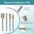 Stone Carving Set, 50PCS Diamond Burr Bits Compatible with Dremel for Carving, Engraving, and Grinding