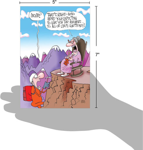NobleWorks Hilarious Mothers Day Greeting Card, Cartoon Comic Humor with 5x7 Envelope - Life's Answers