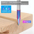 EANOSIC 30 1/4" 3-Flute Degree V Bit Shank, Carbide CNC Chamfer End Mill, V Groove Router Bit with Blue Nano Coating