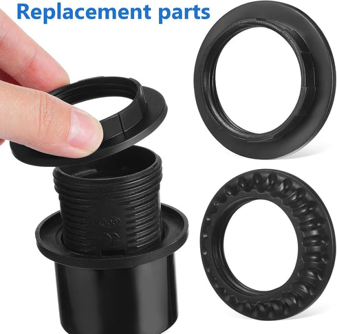 4Pcs E26 2.20X2.20X0.39In HOMSFOU Lamp Shade Stabilizer Ring Lamp Shade Adapter Ring Replacement Light Socket Collar