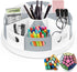 MeCids 360 Rotating Storage Organizer Desk Caddy - 12” Lazy Susan Style with Removable Bins for Home Office Supplies