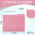 Pink File Folders, 1/3-Cut Tabs, Letter Size, 12-Pack, Durable Office Filing Folders for Documents and Papers