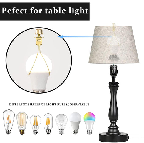 4.2" Bulb Adapte(1 (H:4.2" W2.1") GO&SO Small Clip On Lamp Holder,Lamp Shade Light Clip Pc,Gold),Lamp Finials