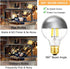 XININSUN Dimmable Half Chrome Light Bulb, 6W (60W Equivalent), E26 G80 Silver Dipped, 4000K Daylight, 4 Pack