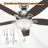 Ceiling Fan Pull Chain Extender, 2 Pcs 12 Inches Long Extension Pendant Ornament Set for Ceiling Fan & Light Lamp