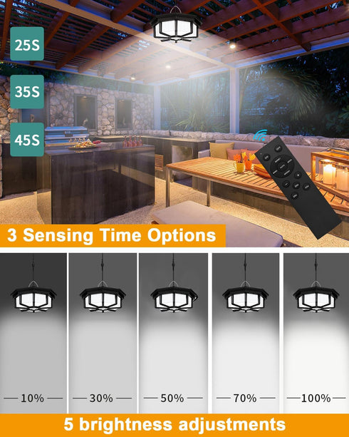 288LED 360Lighting Sensor/5 AEQ Solar Shed Light Indoor Outdoor Solar Lights Work in Daytime with Remote Control