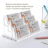 Clear Acrylic Business Card Holder Display for Desk - 3 Tier 6 Slot Stand, Holds 300 Cards - 1 Pack