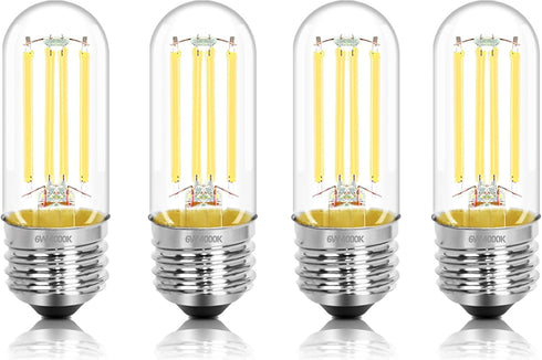 3.2 Inch E26 LED Bulb 60 Watt Equivalent, 4000K Neutral White Edison